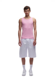 WAFFLE KNIT TANK TOP BABY PINK